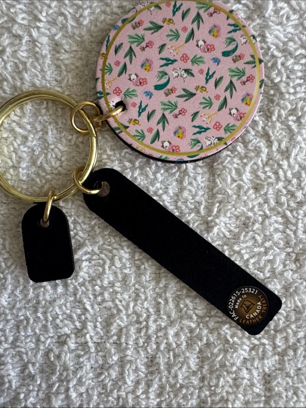 Disney Pink Disney Princess Disneyland Leather Keychain Bag Charm